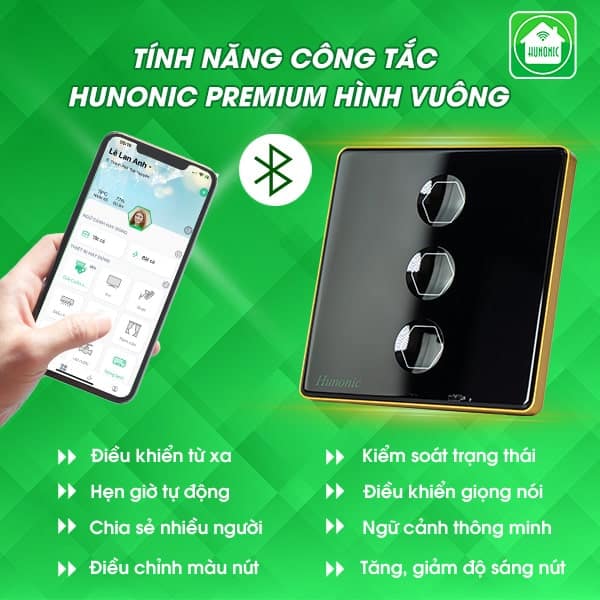 Kết nối Bluetooth 5.0 Hunonic Premium vuông